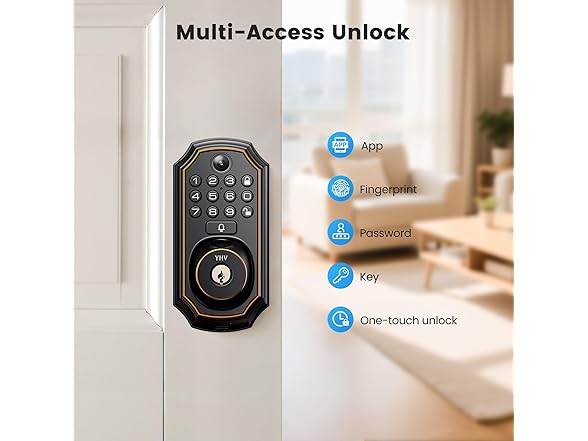Smart Door Lock w/ Camera & Fingerprint