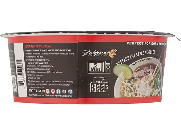 Pholicious Instant Beef Pho/Authentic Vietnam 3.6 oz.
