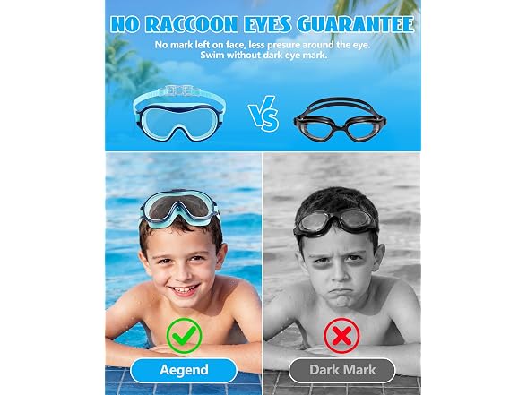 Aegend 2-Pack Anti-Fog Swim Goggles