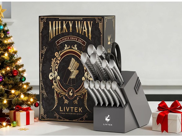Livtek 15 PCS High Carbon Knife Set