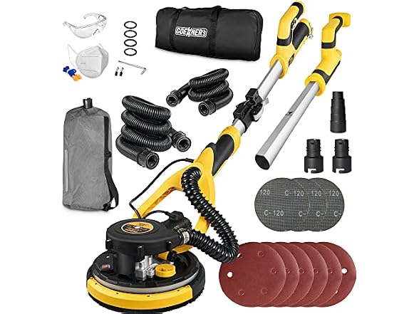 Electric Drywall Sander w/ Vacuum 7-Speed