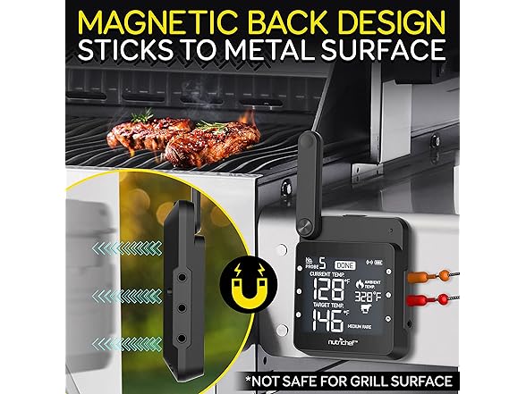 NutriChef WiFi Grill Meat Thermometer