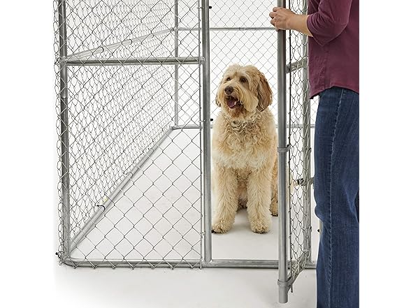 Chain Link Portable Kennel w/ Sunscreen