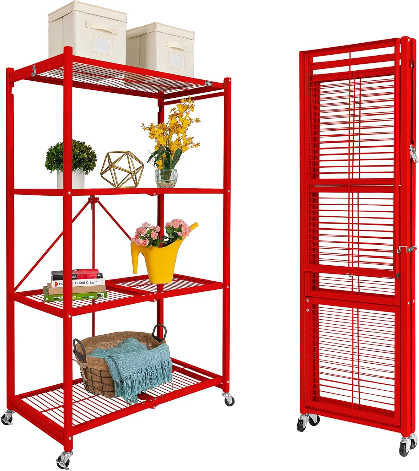 Origami R5 4 TIER SHELVES With Casters -Choose Color - Gallery 9