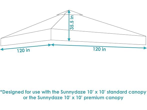Sunnydaze 10x10 Ft. Premium Canopy Shade with Vent