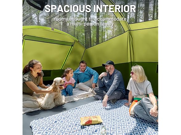 TIMBER RIDGE Green 8 Person Camping Tent 