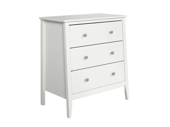 Jela USA 3-Drawer Dresser - White