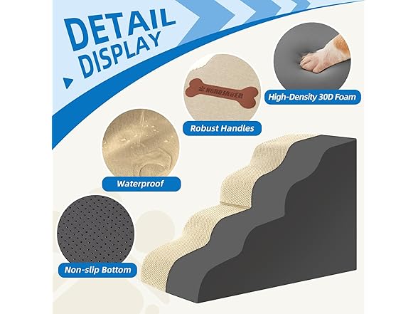 5-Step Spliceable Pet Stairs