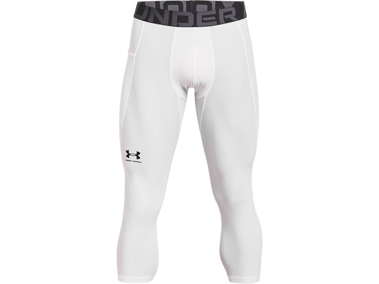 Under Armour Extra Large UA Men's HeatGear 3/4 Leggings White / Black