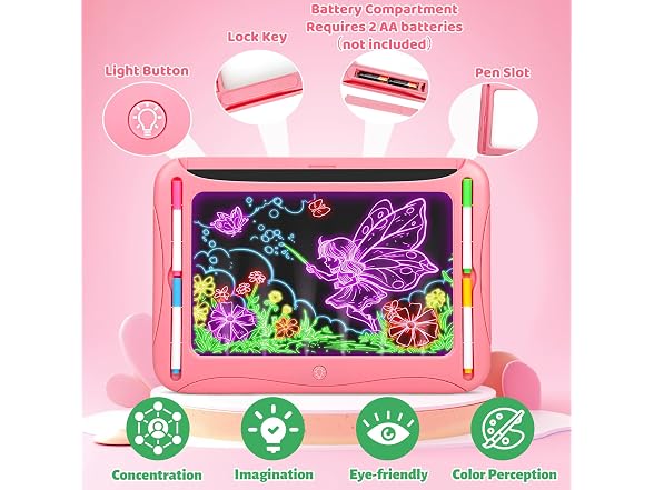 MERGUEZ Magic LED Drawing Board for Kids