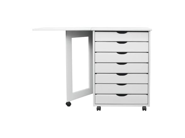 Jela USA 7 Drawer Gate Leg Roll Cart