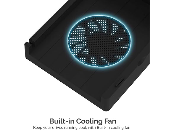USB 3.0 to SATA Hard Drive Dock with Cooling Fan