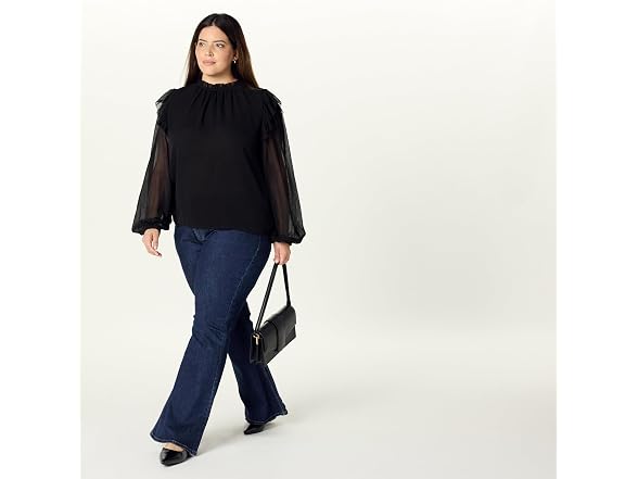 The Drop Women Feme Romantic Ruffle Blouse