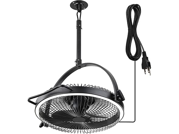 Ceiling Fans with Lights and Remote, 20 Inch Black