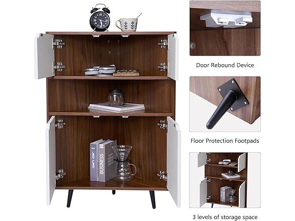 SogesHome Wood Corner Cabinet