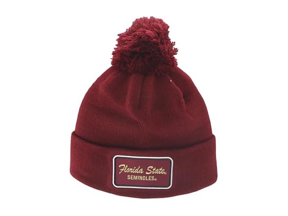 FSU Pom Beanie Patch Brick Team Color