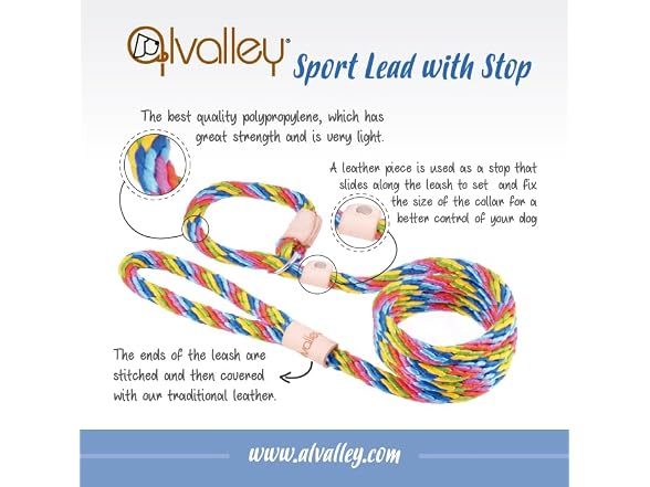 Alvalley Rope Dog Leashes with Stopper