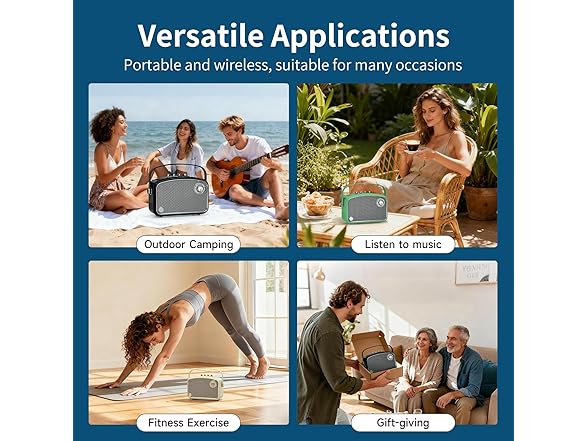 SUPNIU Retro Bluetooth Speaker | 120W