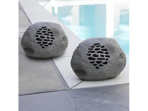 (PAIR) Alpine Corporation Solar Rock Speakers