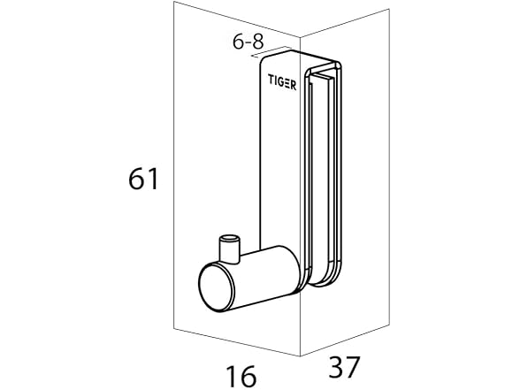 Tiger Rhino Shower Enclosure, Towel Hook