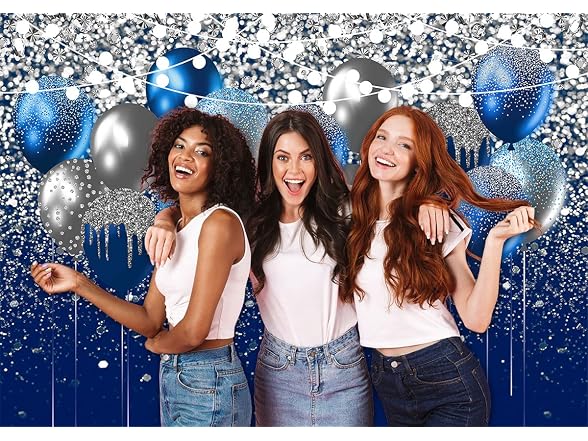 sensfun Sensun Blue and Silver Balloon