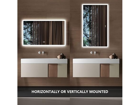 DECORAPORT 55 x 36 Inch LED Bathroom Mirror