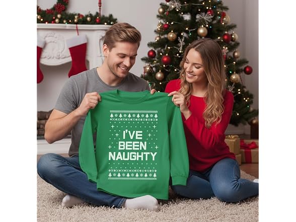 Tstars Men (M) Mele Kalikimaka Santa Long Shirt