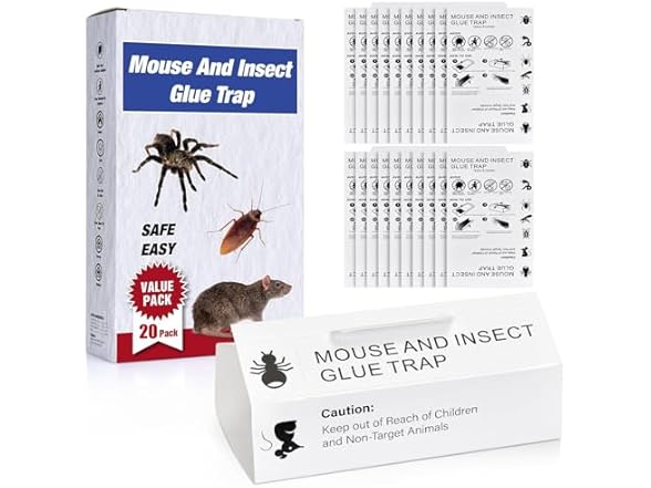 ROTIAH Glue Traps for Mice & Bugs
