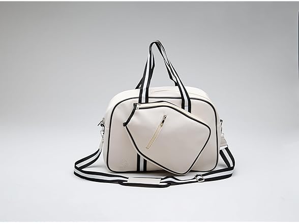 Luxury White Pickleball Tote Bag