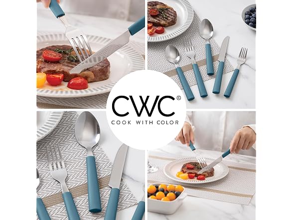 COOK WITH COLOR Bamboo Kitchen Utensil