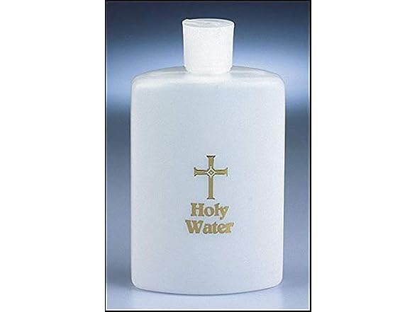 Large 8oz Frosted White Gold Cross Bottle