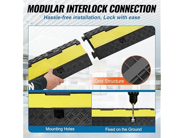 5-Piece Rubber Cable Guard, Dual Channel, 12000