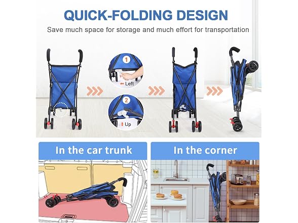 20% Larger Capacity, Wedyvko Dog Stroller