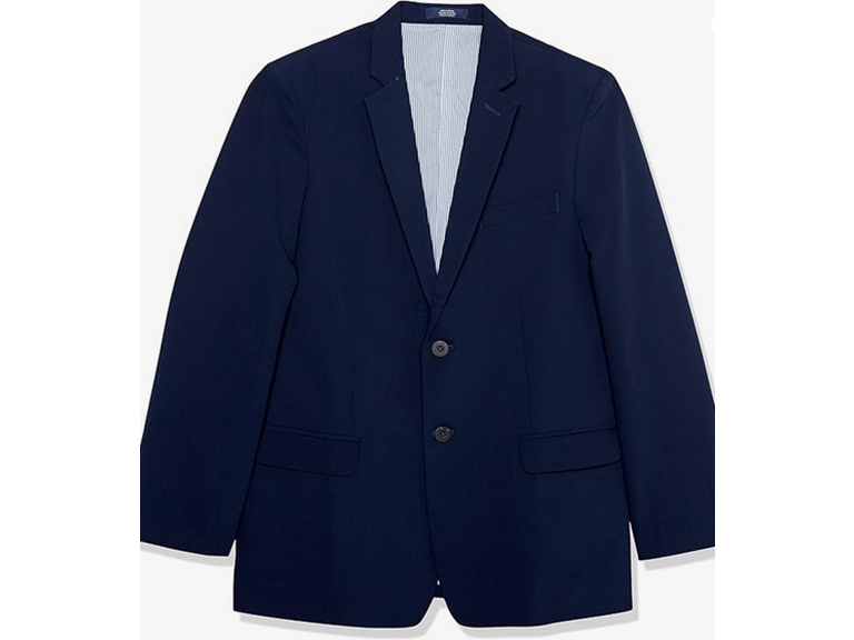 IZOD Boys' Bi-Stretch Blazer Suit Jacket, Bank Blue, 8