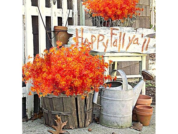 12 Bundles Artificial Fall Flowers 
