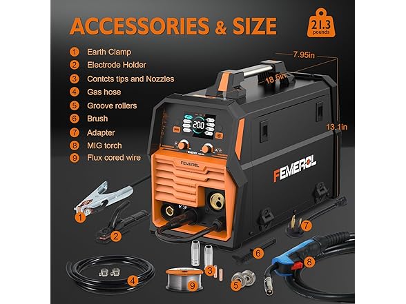 FEMEROL 4-in-1 200A MIG Welder