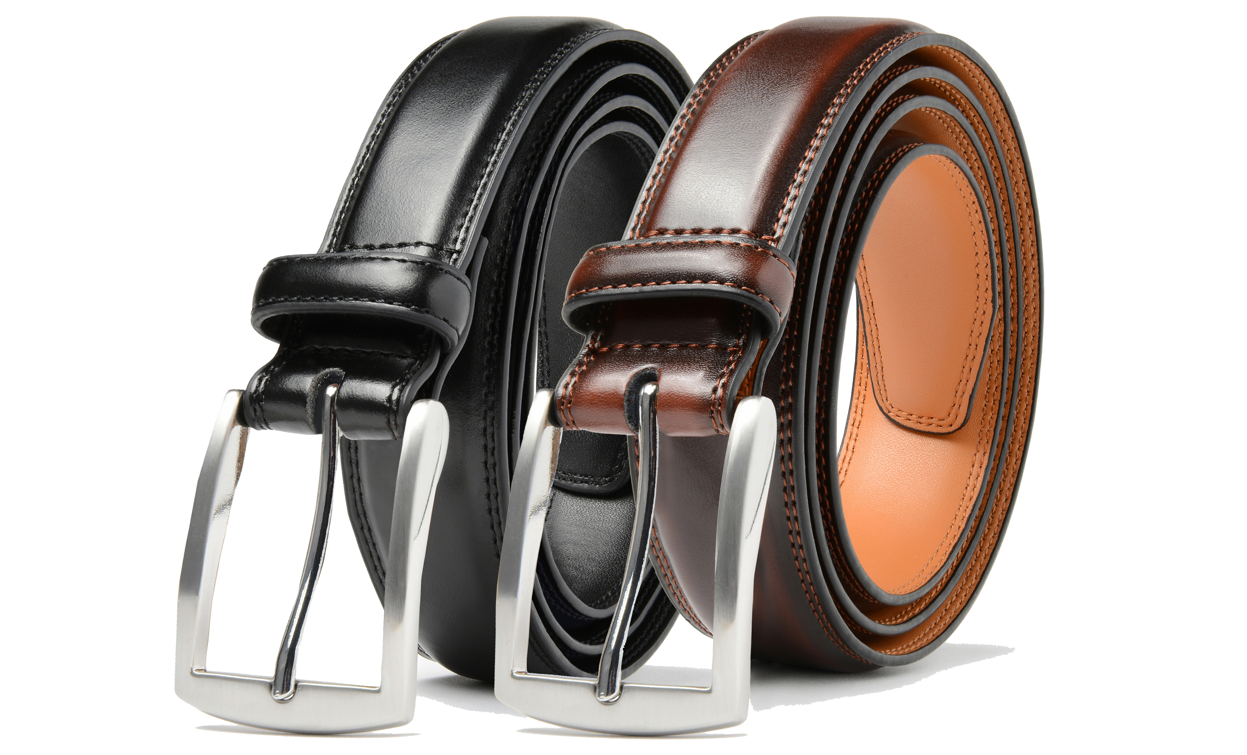 1, 2, 3, 4, 6-Pack Leather Dress Belt - Gallery 49