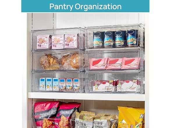 Vtopmart 2 Pack Large Stackable Storage Drawers