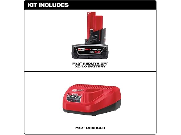 Milwaukee 48-59-2440 M12 XC 4.0 Starter Kit
