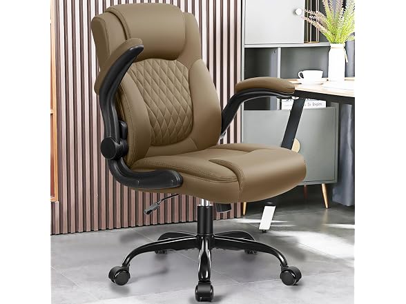 Brick Attic W0893 Leather Office Chair with Wheels1 (Open Box) - Gallery 2