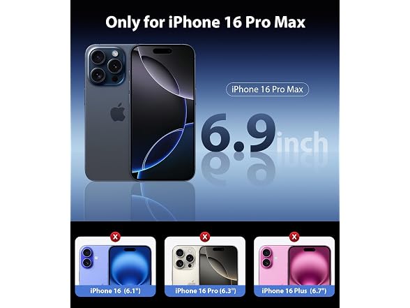 Mkeke for iPhone 16 Pro Max Screen Protector 3 Pack