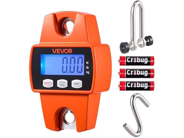 Digital Crane Scale, 660 lbs/300 kg, Industrial