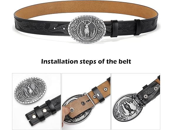 Men's Western cowboy belt