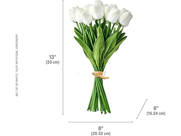 Mikasa Elements Artificial 13" White Tulip Stems