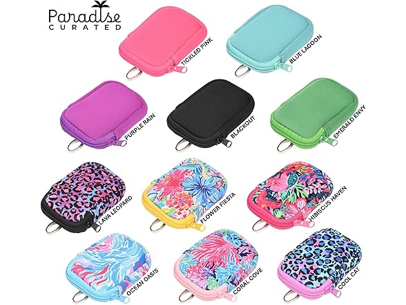 Paradise Curated Neoprene Zippered Pouch