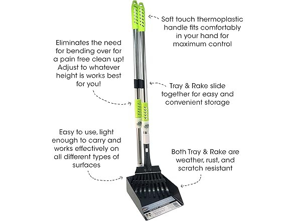 Spotty Aluminum Telescoping Pooper Scooper
