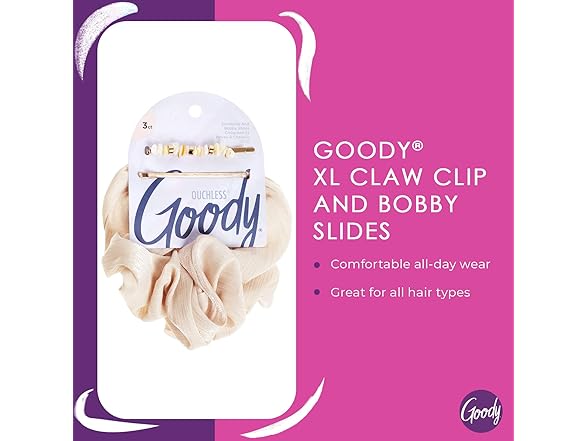 Goody XL Scrunchie and Bobby Slides Bundle