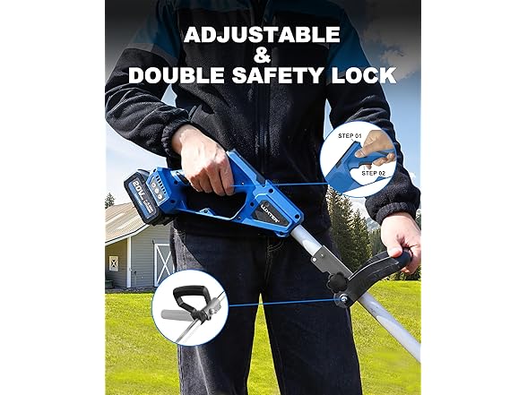 LUXTER Cordless Tiller 300RPM 2x4Ah
