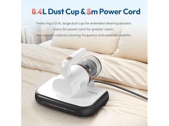 Candy Mattress Vacuum Cleaner UV Sanitizing with HEPA Filter