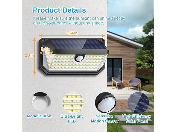 4-Pack Solar Light Outdoor
